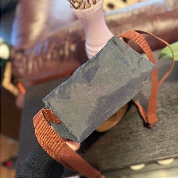 Longchamp mini le pilage canvas backpack in gunmetal - Picture 7 of 9